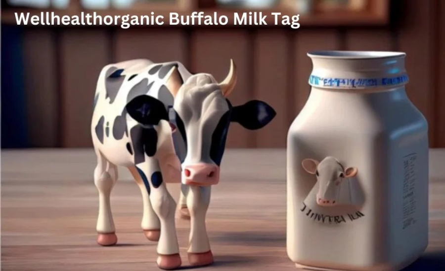 wellhealthorganic buffalo milk tag