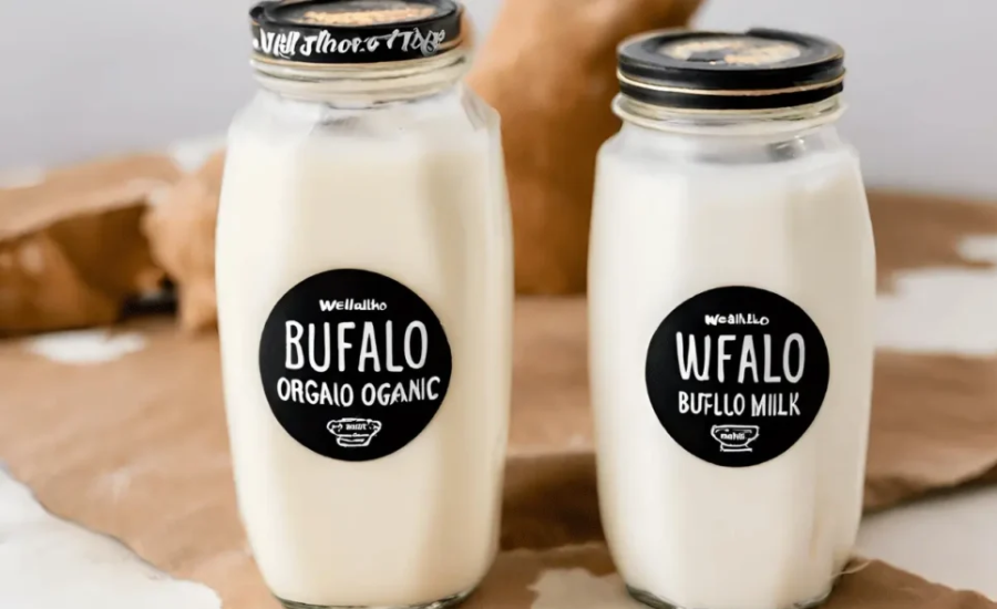 wellhealthorganic buffalo milk tag