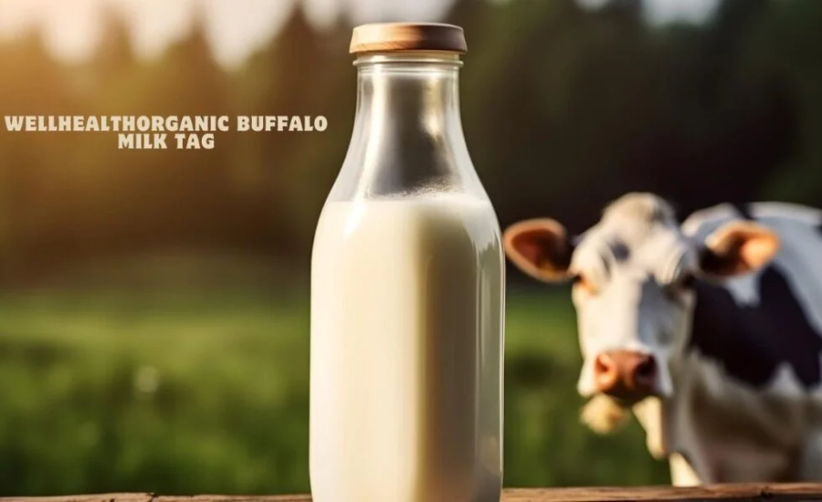 wellhealthorganic buffalo milk tag